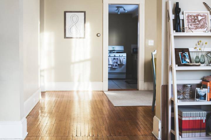 house with white painted walls and light decoration