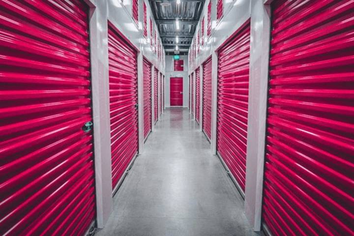 local self storage with red shutters