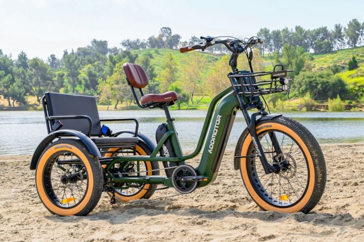 electric trike in the sand