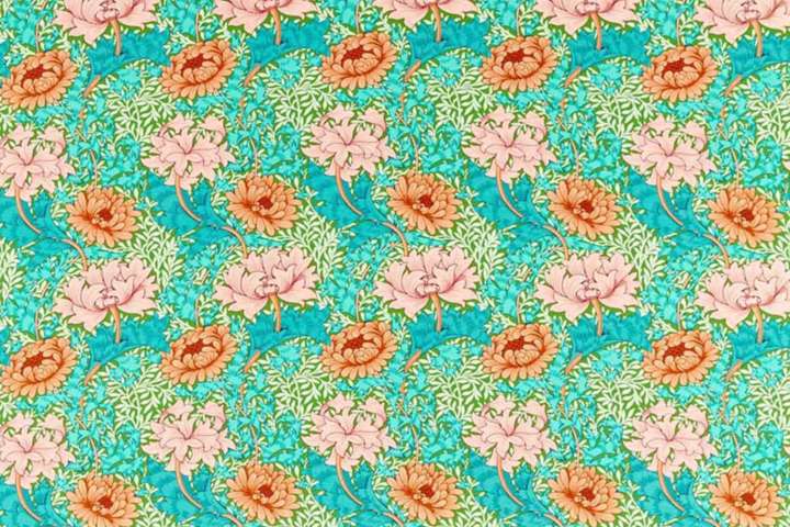 Chrysanthemum fabric pattern