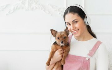 woman living alone with pet