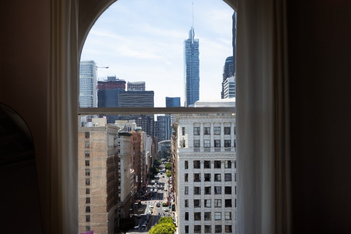 view from a window of new york city