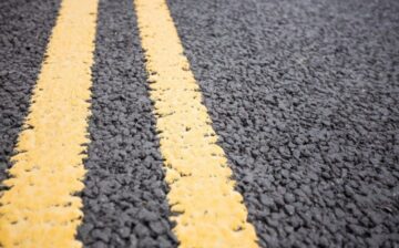 yellow road marking road surface