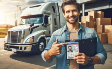 man with CDL certificate in hand