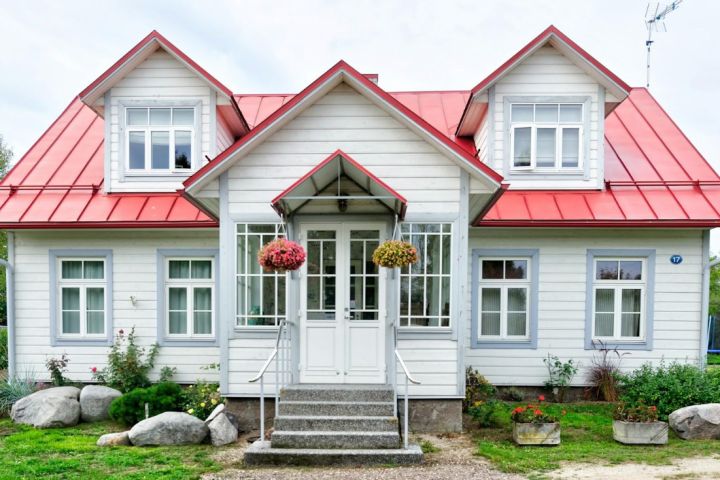 old house painted white