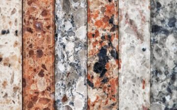 colorful vertical slabs granite