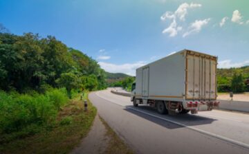 moving truck on the road