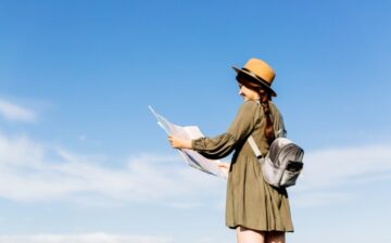 tourist with map