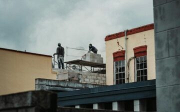 group of men working on the roof