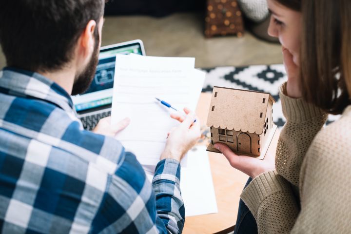 couple selling their house