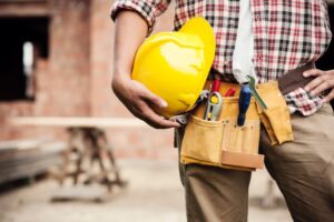 construction worker with tools